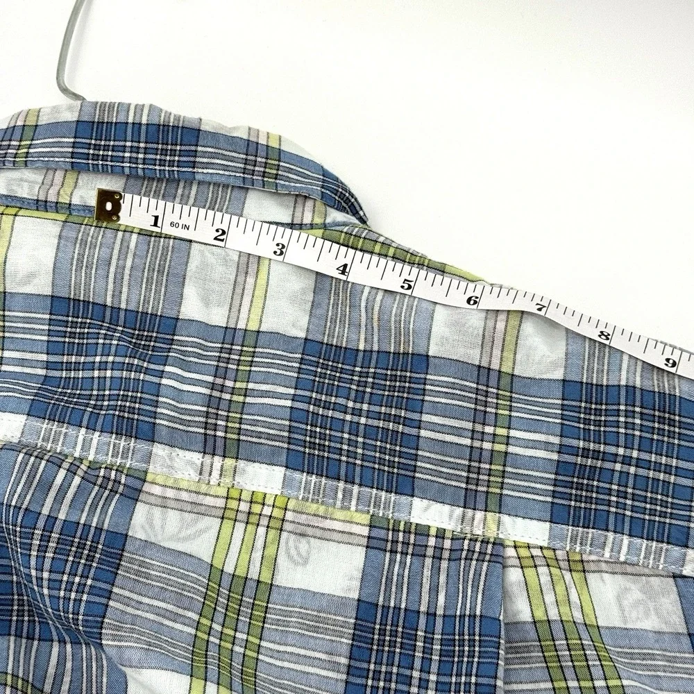 Tommy Bahama Mens XL Long Sleeve Plaid Inside Fabric Has Floral‎ Print Blue